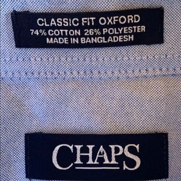 NWT Men’s Chaps Classic Fit Oxford dress shirt - Picture 4 of 8